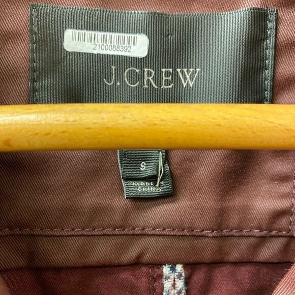 J. crew deep burgundy and gold‎ downtown jacket - Picture 5 of 8